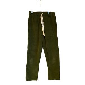 INDIGO LUNA STORE Olive Green Corduroy Drawstring Pants Size Small